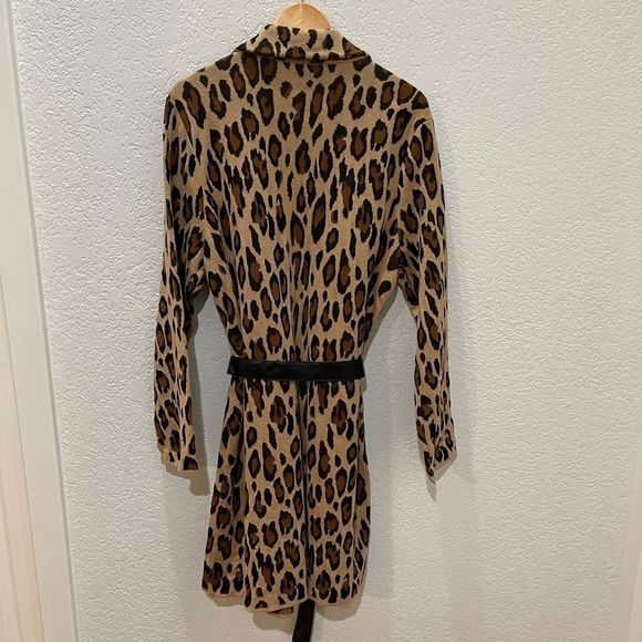 Chico’s Belted Animal Jacquard Mabel Cardigan Size 3 - Picture 6 of 12